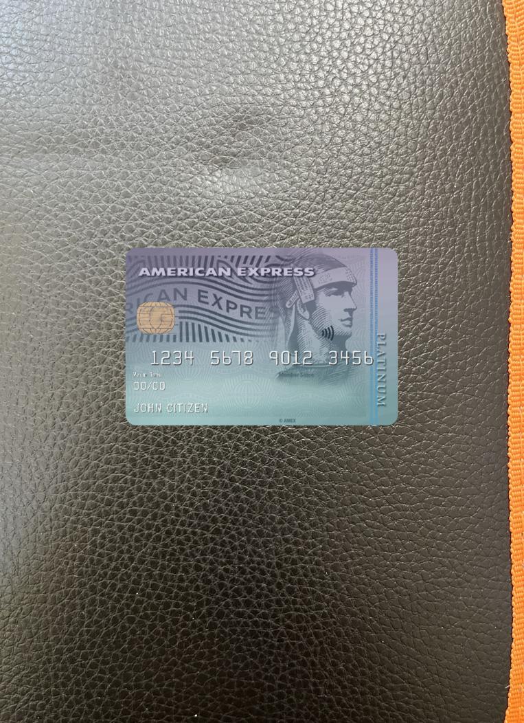 Download USA Discover bank AMEX platinum card photolook front Photoshop template